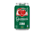 Grøn sodavandsdåse med røde bær, teksten 'ZERO SUGAR' og 'ZERO' og brasilianske flag.