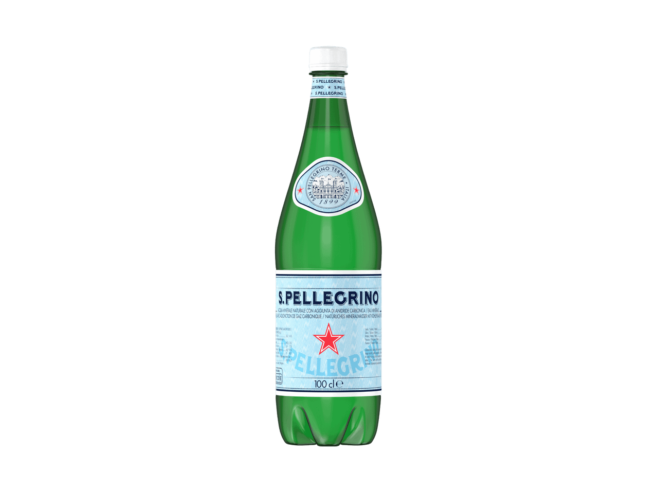 Eine Flasche San Pellegrino Limonata.