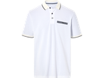 Bijela muška polo majica s detaljima.