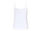 Бял дамски топ с тънки презрамки.