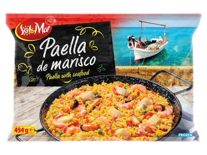 Paella tenger gyümölcseivel