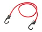 Red bungee cord with two hooks.