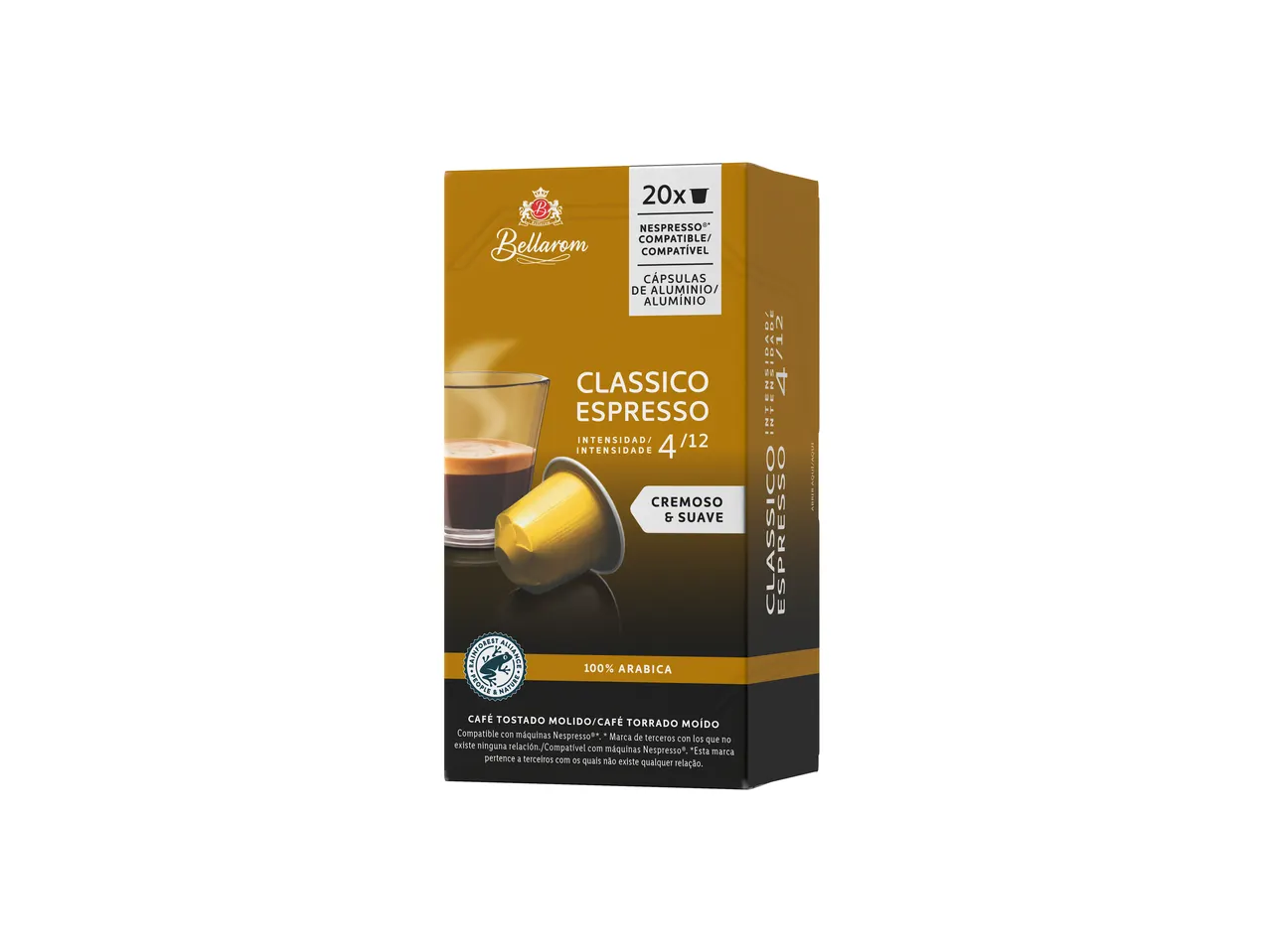 Cápsulas Bellarom Classic Espresso compatíveis com Nespresso, 20 unid.