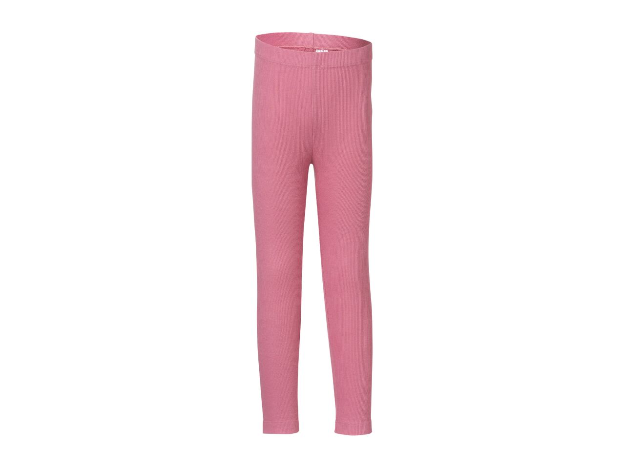 Pink ribbed leggings for children