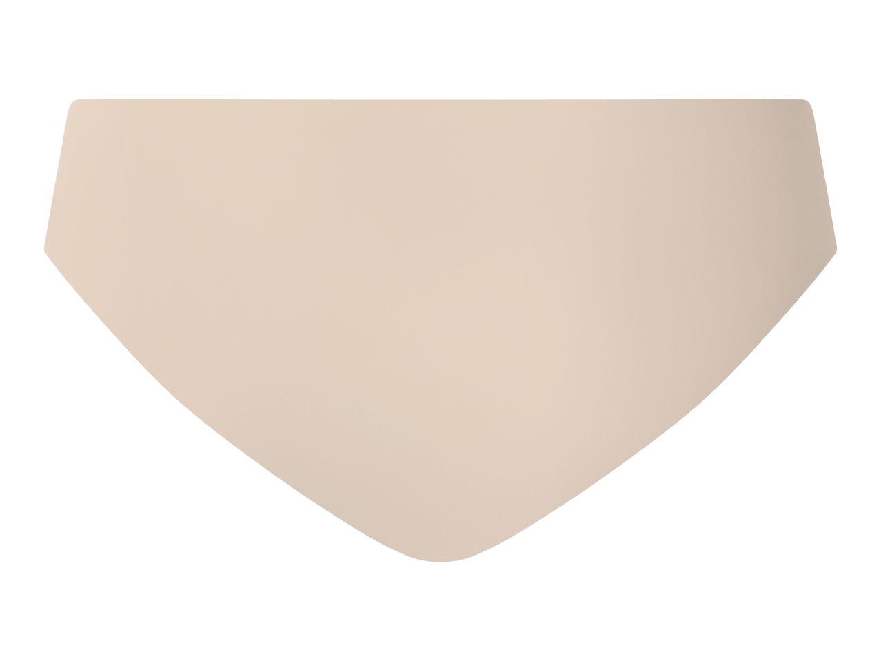 Beige women's briefs with a high waist and full coverage.