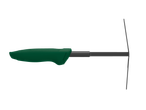 Ferramenta de jardim PARKSIDE® com cabo verde e cabeça metálica plana em forma de T.