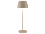LIVARNO home batteridriven LED-golvlampa med beige skärm och bas