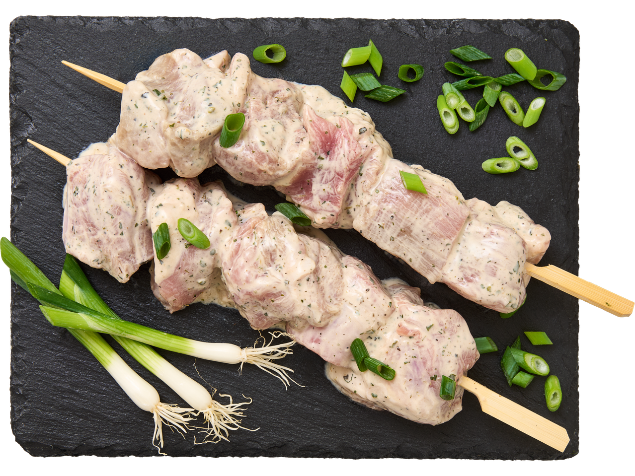 Marineeritud lihavardad kevadsibulaga.