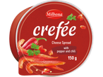 Milbona Crefée cremă de brânză proaspătă cu ardei și chili, 150g.