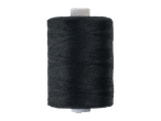 Spool of black sewing thread.