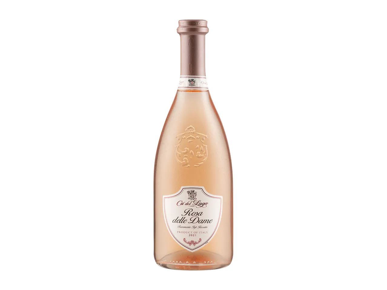Bottle of Italian rosé wine, Ca' del Lago Rosa delle Dame.