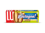 Een verpakking amandel-vanille koekjes met een afbeelding van de koeken.