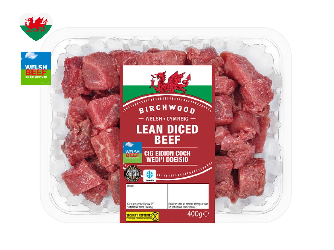 Go to full screen view: Birchwood Welsh Lean Diced Beef - Image 1