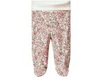 Pantaloncini per neonati con stampa floreale rosa e bianco.