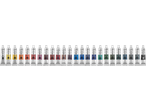 CRELANDO olieverf in 24 verschillende kleuren, genummerd 1 tot 24, in tubes van 18 ml.