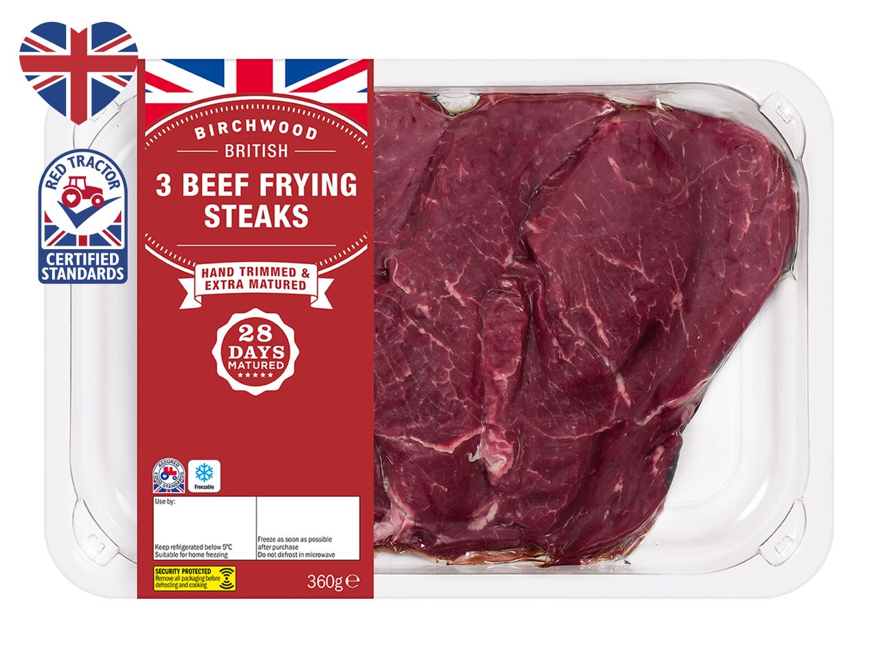 Go to full screen view: Birchwood British 3 Beef Frying Steaks - Image 1