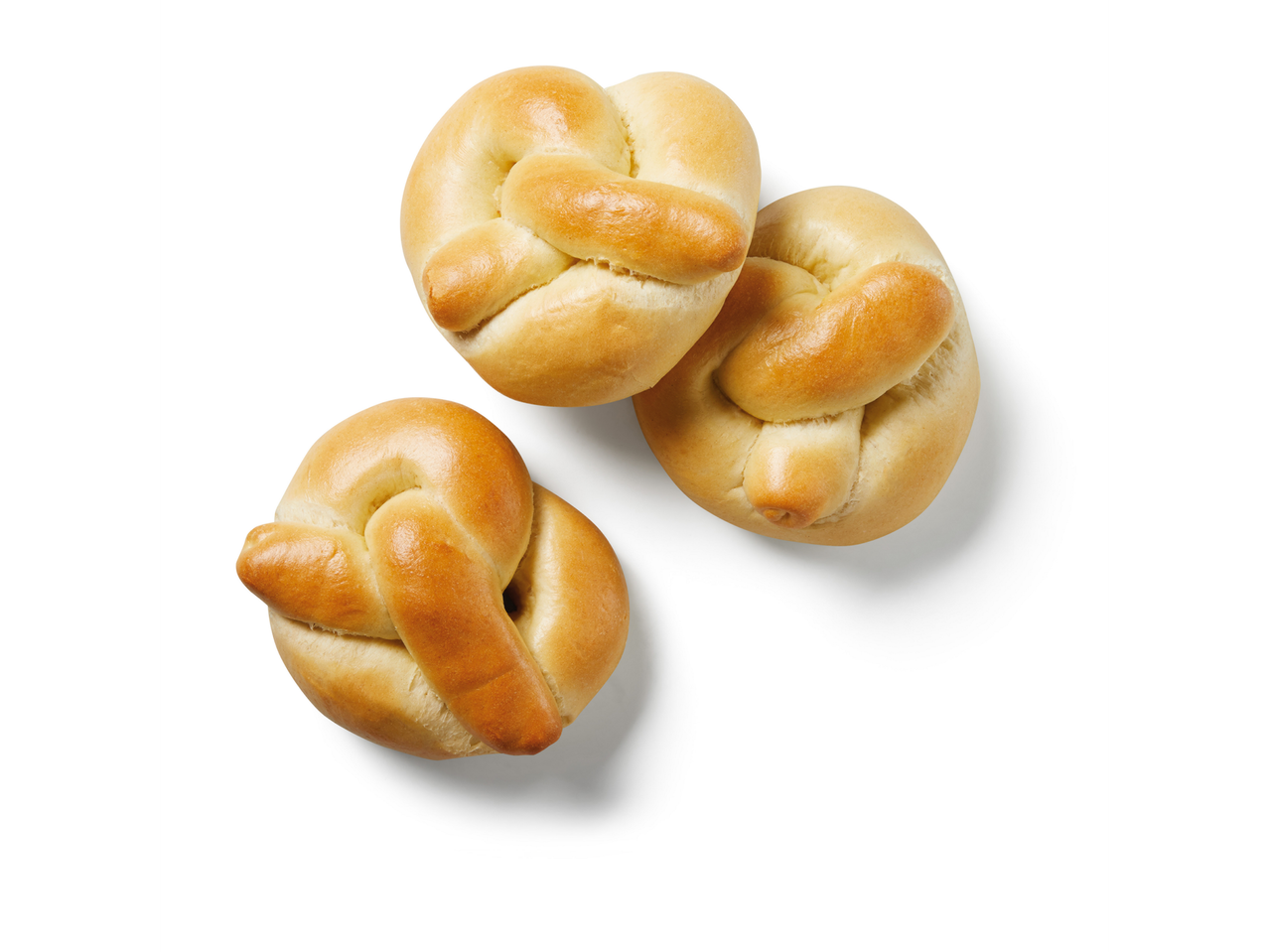 Drei Butterbrötchen.