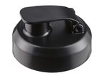 Black shaker bottle lid with a flip-top cap