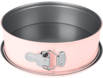 SILVERCREST® pink springform cake tin with a dark grey non-stick interior.