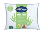 Silentnight aloe vera pillow, naturally rejuvenating, medium firmness, 2-year guarantee.