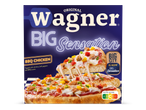 Verpakking van een BBQ chicken pizza met de tekst 'BIG Sensation' en Nutri-Score C.