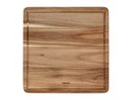 Rectangular wooden chopping board with rounded corners and a juice groove