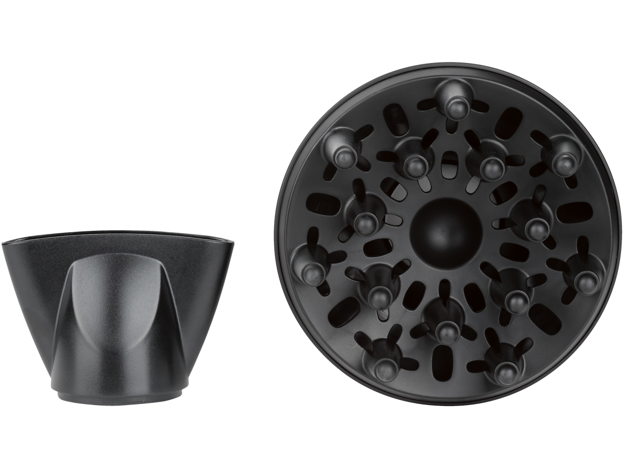 Zwarte Remington föhn diffuser en concentrator.