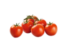 Fresh red tomatoes with water droplets on a black background.