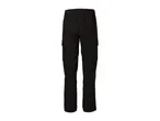 Men's black cargo trousers with elasticated waistband