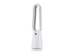 White bladeless tower fan with digital display