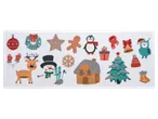 Livarno Home Ziemassvētku logu uzlīmes ar ziemeļbriedi, sniegavīru, pingvīnu, Ziemassvētku eglīti un piparkūku māju