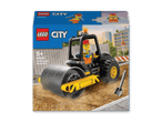 LEGO City 60401 Baustellen-Dampfwalze mit Minifigur auf einer Baustelle.