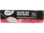 Yaourt Envia riche en protéines, framboise, grenade et baies de goji.