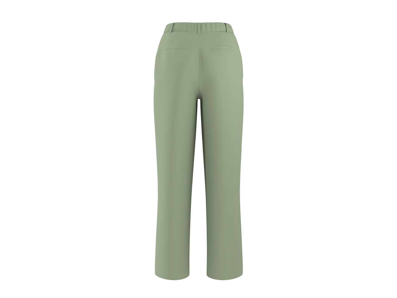 Calças femininas ESMARA verde claro, vista traseira.