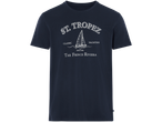 Tumeda sinine St. Tropez jahtimoteega T-särk.