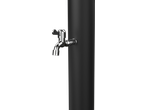 PARKSIDE krómozott szolár kerti zuhanycsap fekete oszlopon.