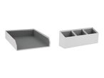 Crelando White Document Tray - 2 Piece Set 