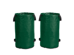 Two green PARKSIDE® garden waste bags with handles