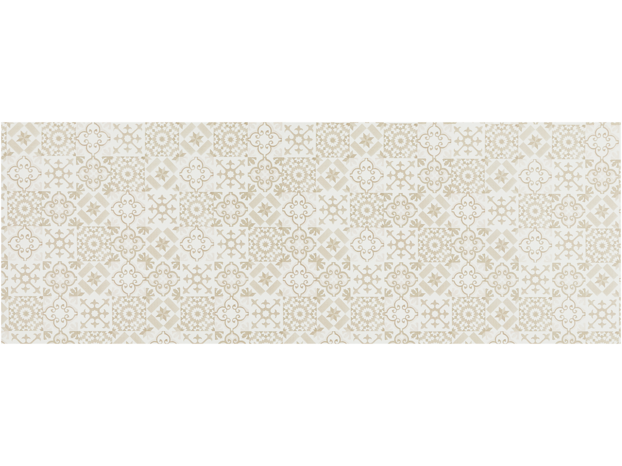 Livarno köögirada beeži ja valge plaadimustriga.