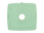 Light green rectangular cooler ice pack with a circular cutout in the center.