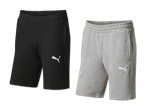 Zwei Paar Puma-Shorts, eine schwarze und eine graue.