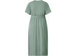 Rochie ESMARA verde deschis cu mâneci scurte și talie elastică, vedere din spate.