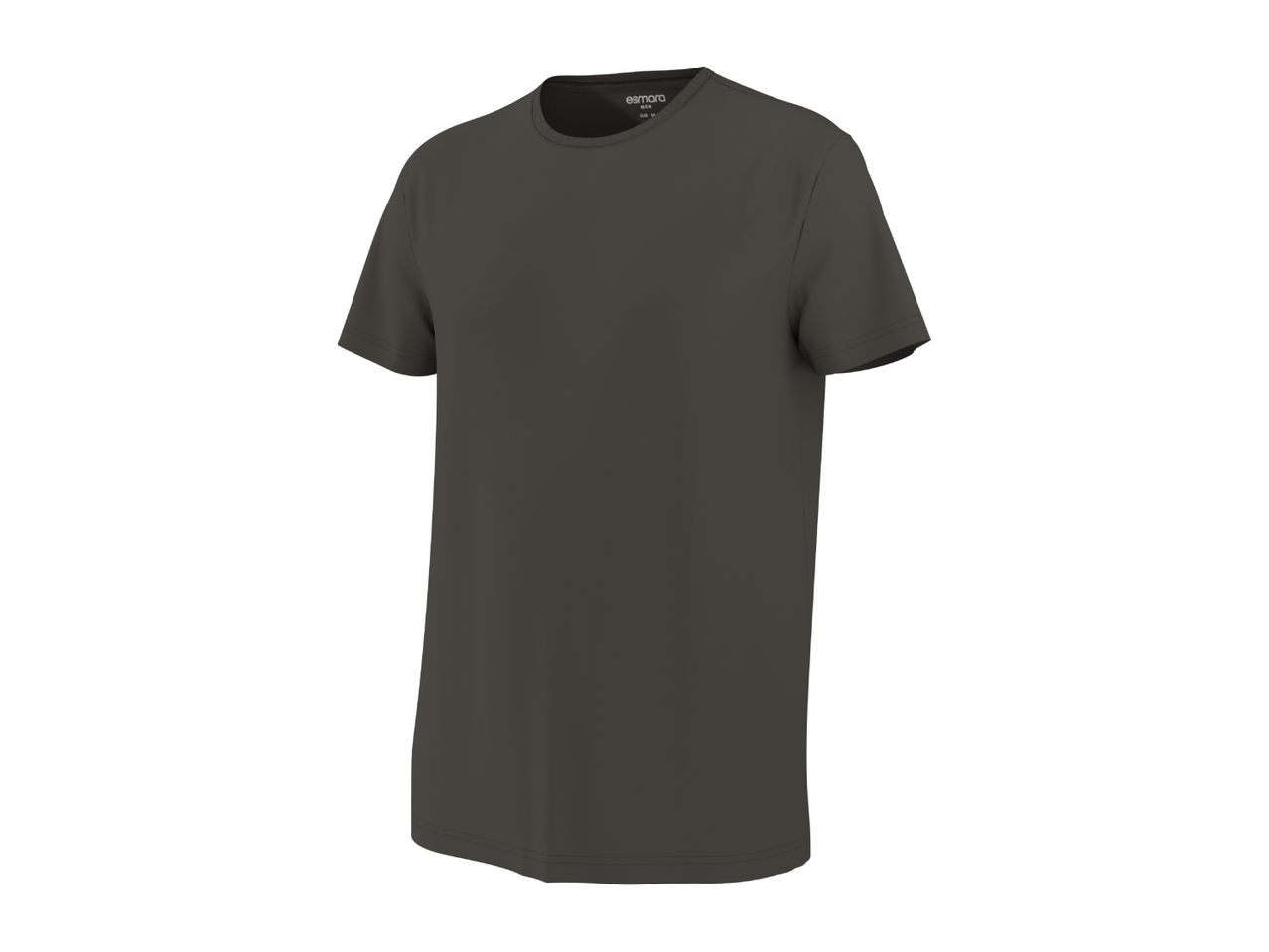 Dark grey men's t-shirt with a round neck and short sleeves