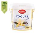 Milbona vaníliás joghurt: 24% kevesebb cukor.