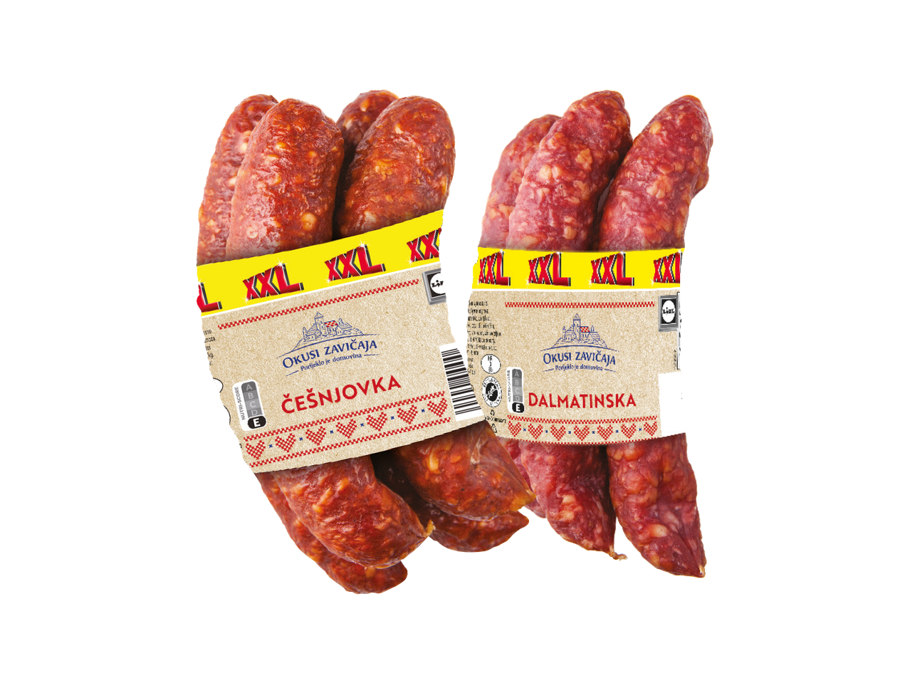 Češnjovka i Dalmatinska kobasica Okusi zavičaja XXL pakiranje