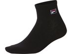 A black Fila ankle sock with the Fila logo on the top.