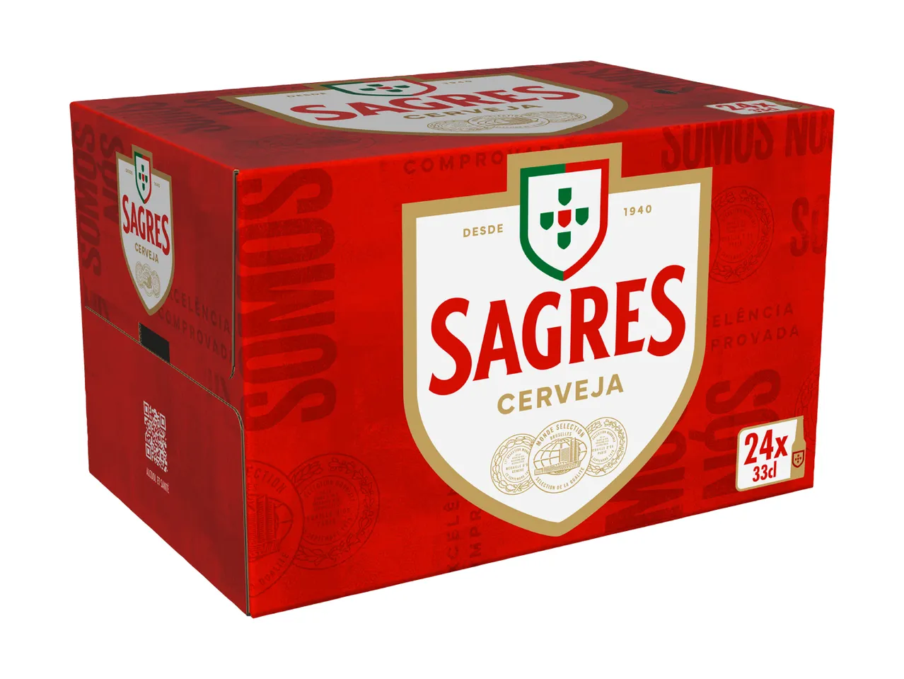 24er Pack Sagres Bier.