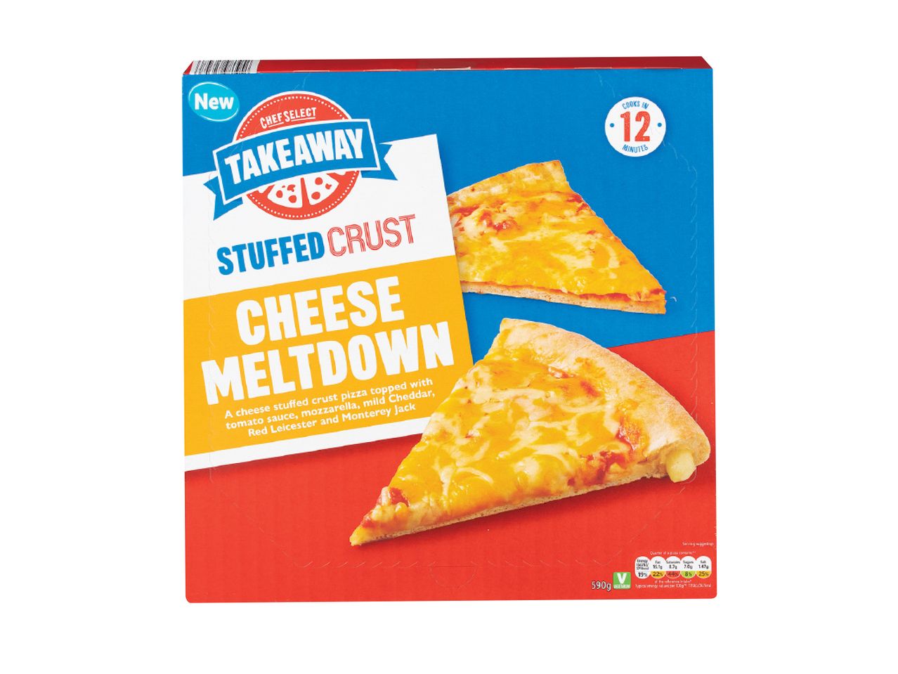 Go to full screen view: Chef Select Stuffed Crust Cheese Feast Pizza - Image 1