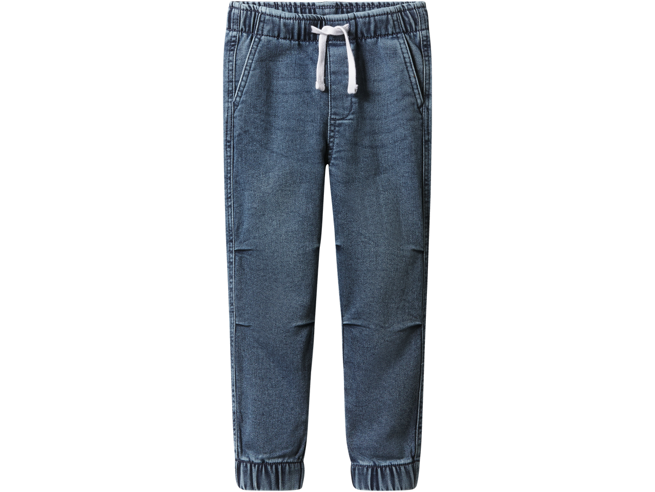 Plave teksas jogger pantalone sa učkurom.