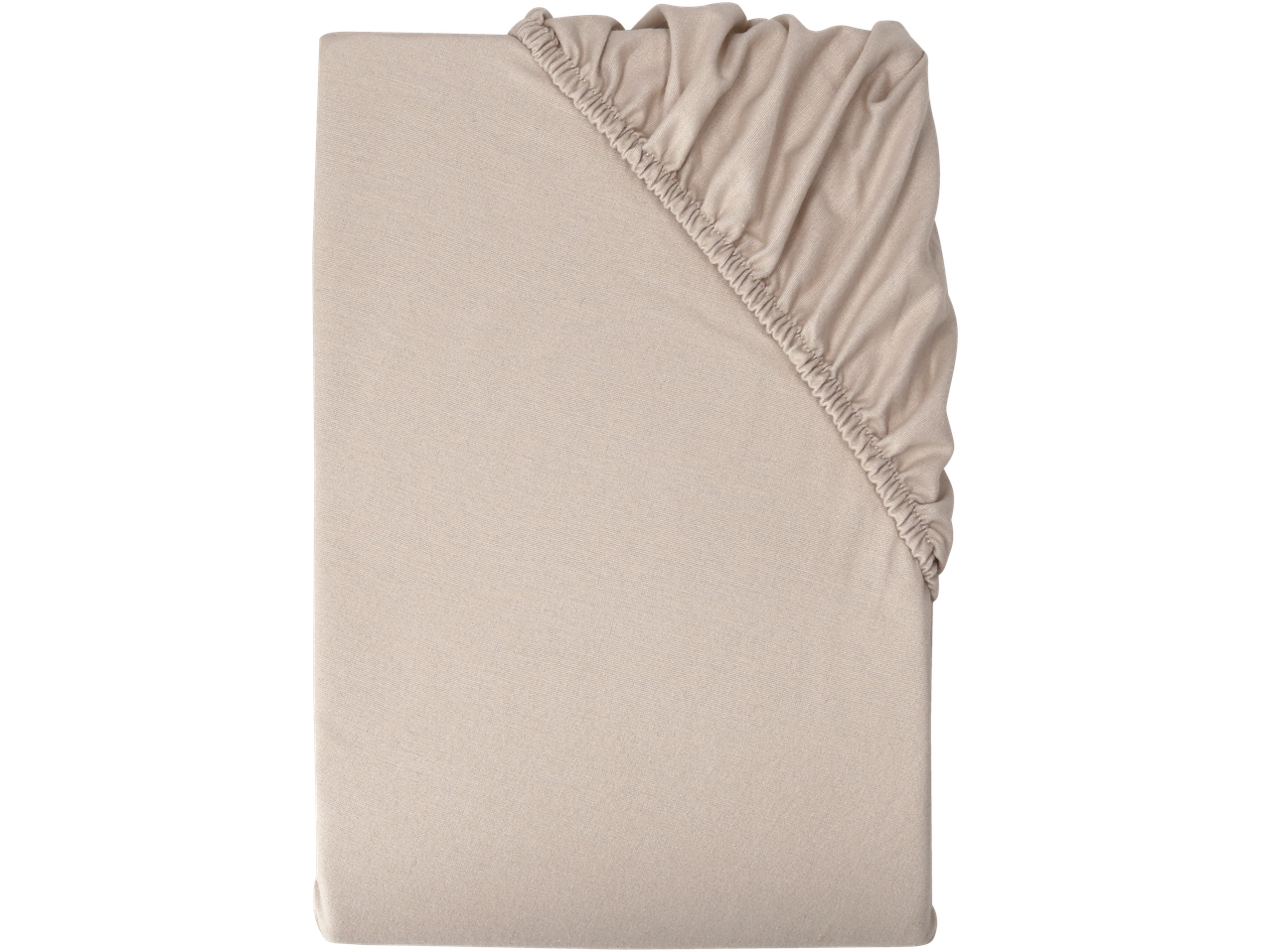 LIVARNO flanelinė paklodė su guma smėlio spalvos